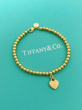Classic Tiffany-Style Heart Bead Bracelet, Gentle Vibe